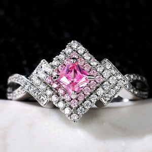 Creative Cross-wound  Diamond Zircon Ring