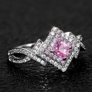 Creative Cross-wound  Diamond Zircon Ring