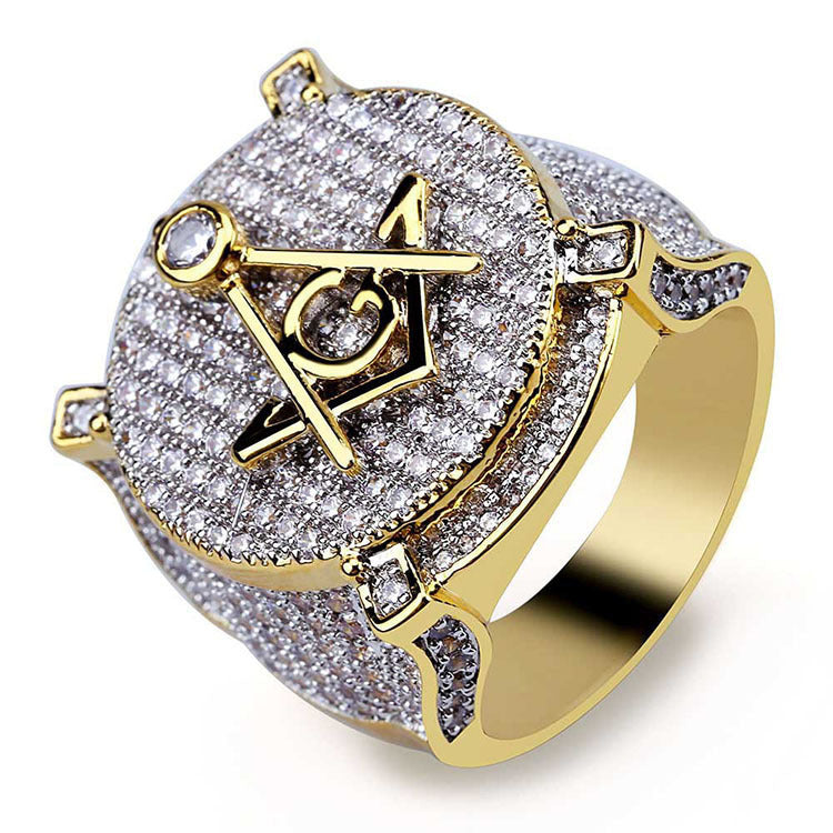 Gold Ring Inlaid With Zircon