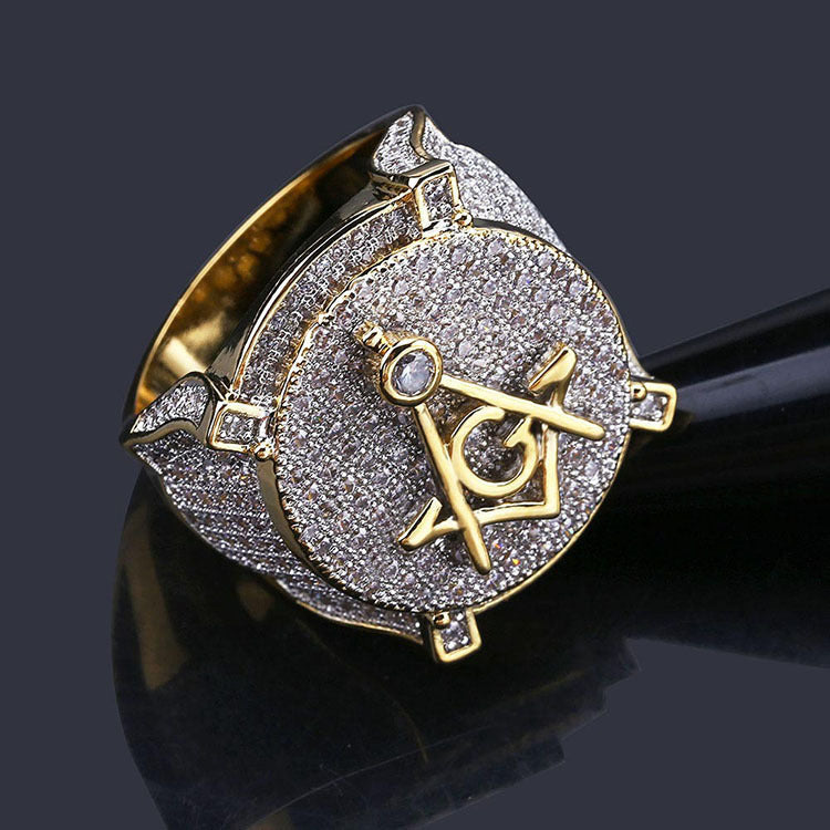 Gold Ring Inlaid With Zircon