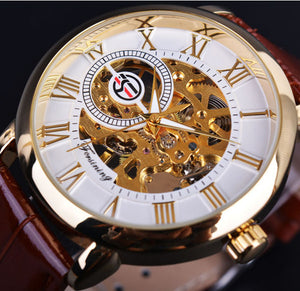 Hollow Mechanical Skeleton Wrist Watch