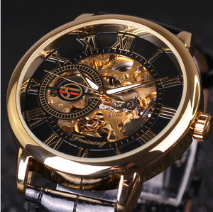 Hollow Mechanical Skeleton Wrist Watch